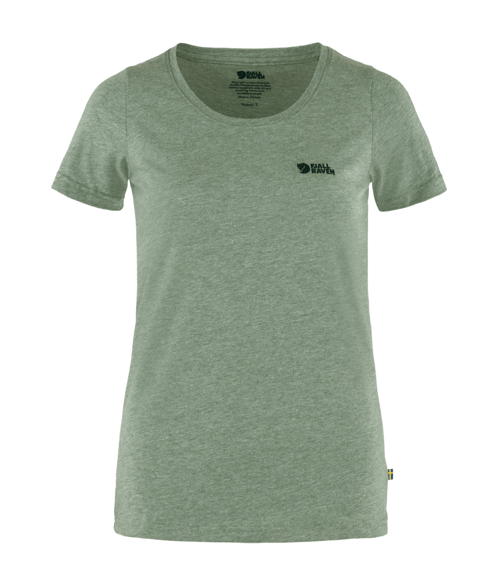 Camiseta-feminina-fjallraven-logo-patina-melage-green-F83509-F614-999_1